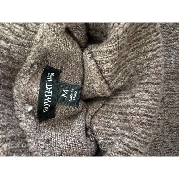 Who What Wear Cozy Mauve Sweater Turtleneck Size M Knit Minimalist - Picture 6 of 6